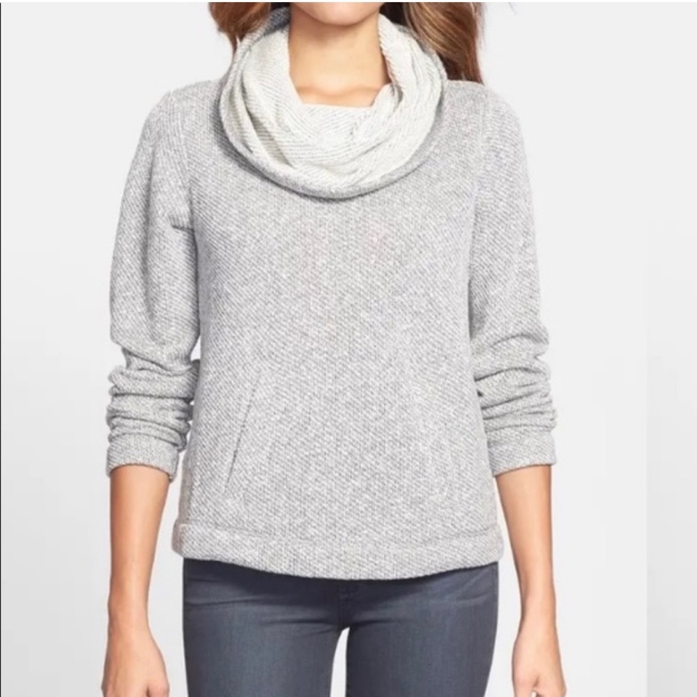 VGUC Eileen Fisher organic cotton cowl sweatshirt